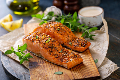 Cedar plank salmon