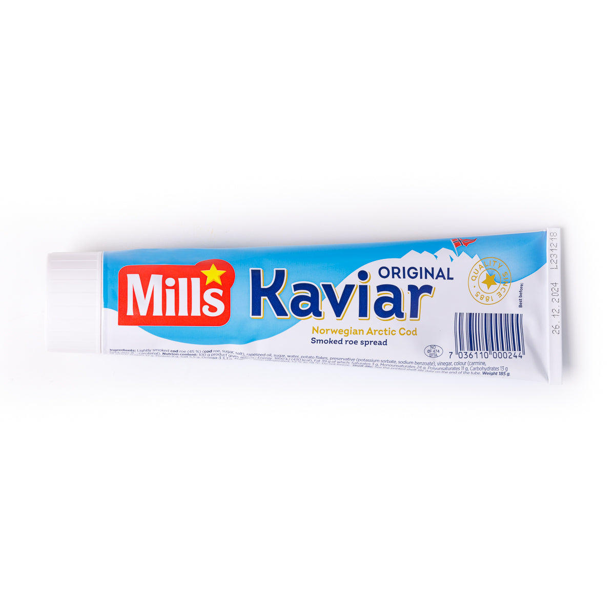Cod Roe Spread Mills Cod Roe Spread, Original 185 g/tube – Thammachart Seafood