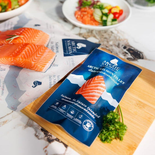 Frozen Arctic Salmon 90g/pc, 5pcs/pk