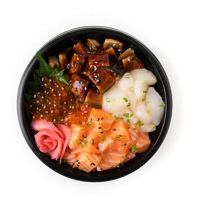 Four Kings Donburi (Salmon/Hotate/Unagi/Ikura)