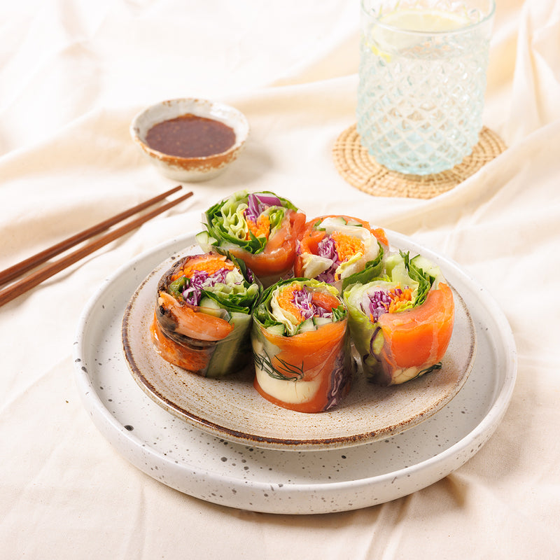 ซัมเมอร์โรล สโมคแซลมอน & ครีมชีส Summer Roll Smoked Salmon & Cream Cheese