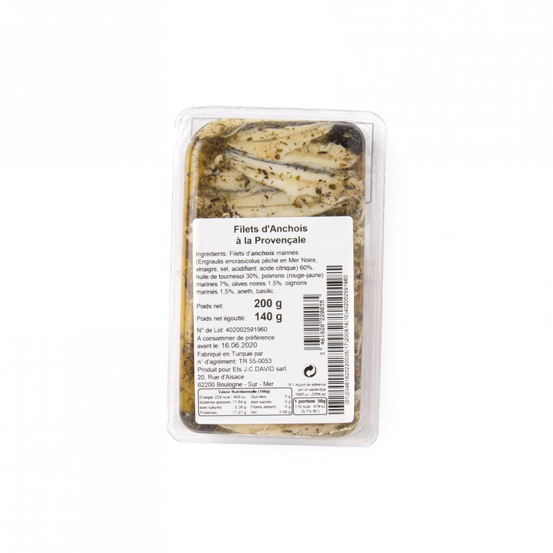 JC David Anchovies With Provencale Herb 200 g/pack (Pre-Order 30 days)
