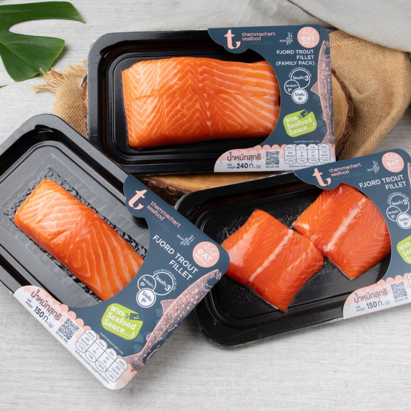 Frozen Fjord Trout Tail Fillet with Seafood Sauce 150 g/pack