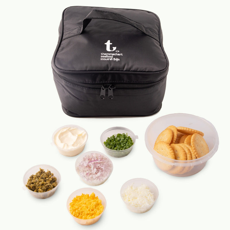 Caviar Cooler Bag and Caviar Condiments