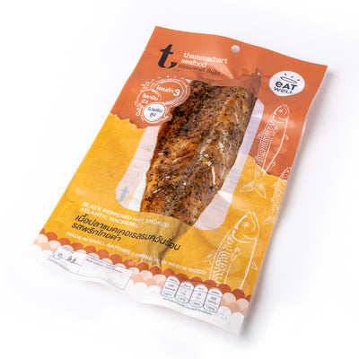 Peppered Hot Smoked Atlantic Mackerel 110g/pack