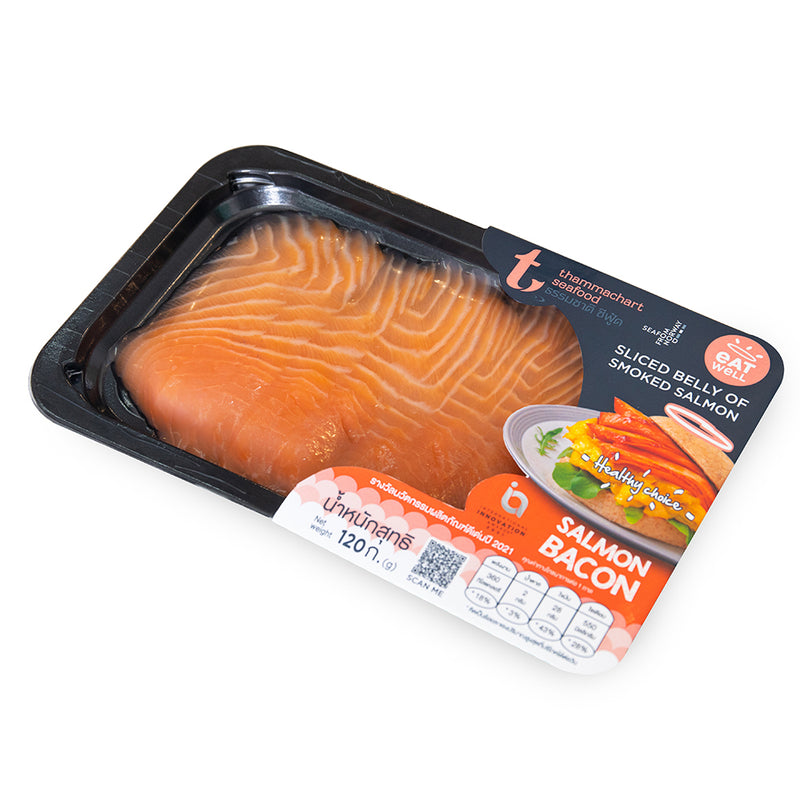 Thammachart Seafood Smoked Salmon Belly Sliced 120g