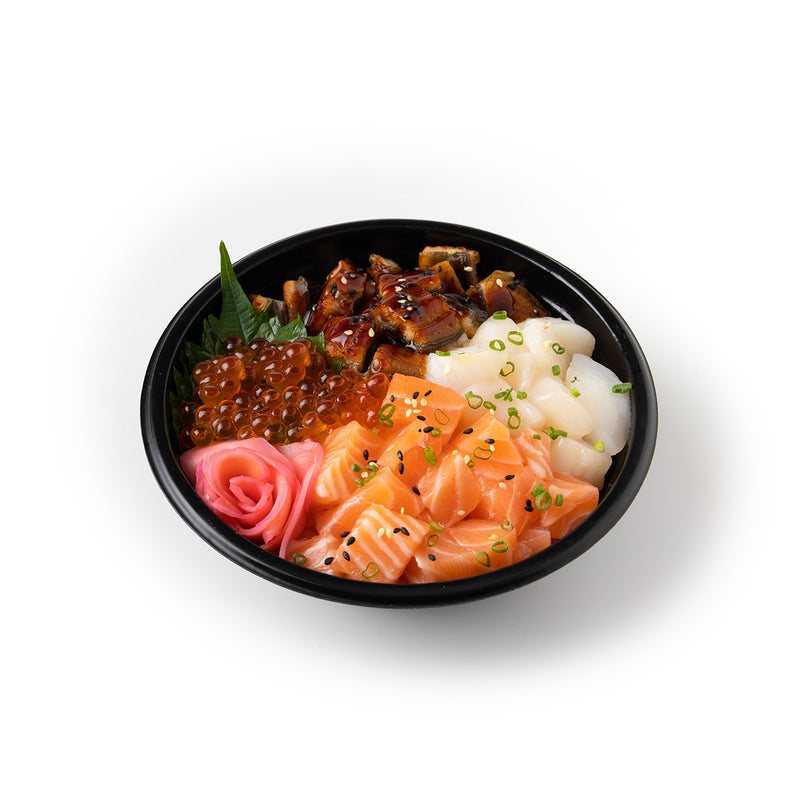 Four Kings Donburi (Salmon/Hotate/Unagi/Ikura)