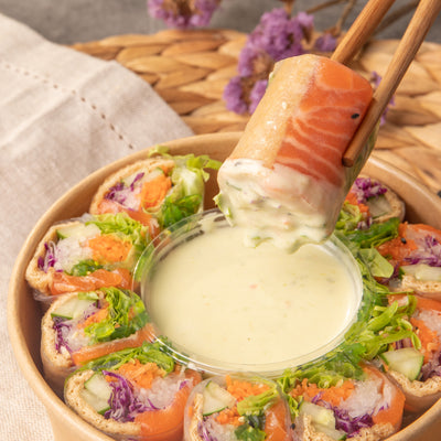 Smoked Salmon Rice Paper Rolls M