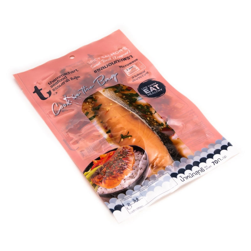 Cook in the bag Spicy and Sweet Basil (Kraprao) Salmon 70 g
