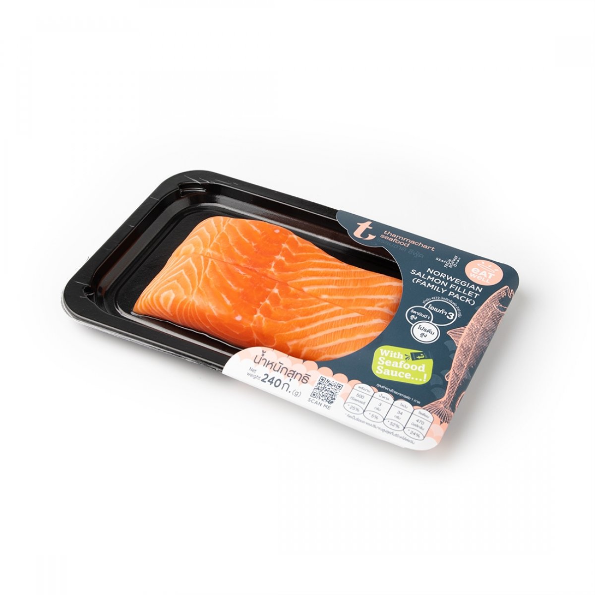 Fresh Norwegian Salmon Fillet with seafood sauce (Family size) 240 g