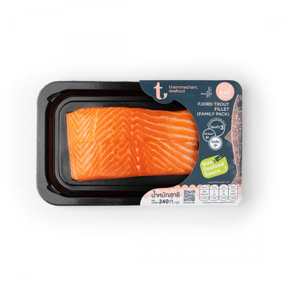 ปลาฟยอร์ดเทร้าต์ เเล่ เเช่เเข็ง   Frozen Fjort Trout  fillet