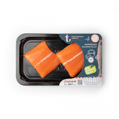 เนื้อปลาแซลมอนนอร์เวย์   เเช่เเข็ง   Frozen  Norwegian Salmon  Tail fillet