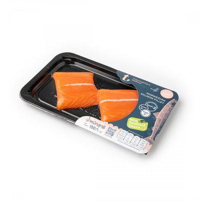 เนื้อปลาแซลมอนนอร์เวย์   เเช่เเข็ง   Frozen  Norwegian Salmon  Tail fillet