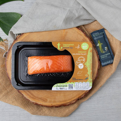  เนื้อปลาแซลมอนออร์แกนิคแล่    Frozen  Organic Salmon fillet