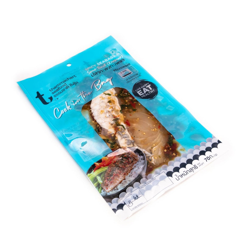 Cook in the bag Spicy and Sweet Basil (Kraprao) Seabass 70 g